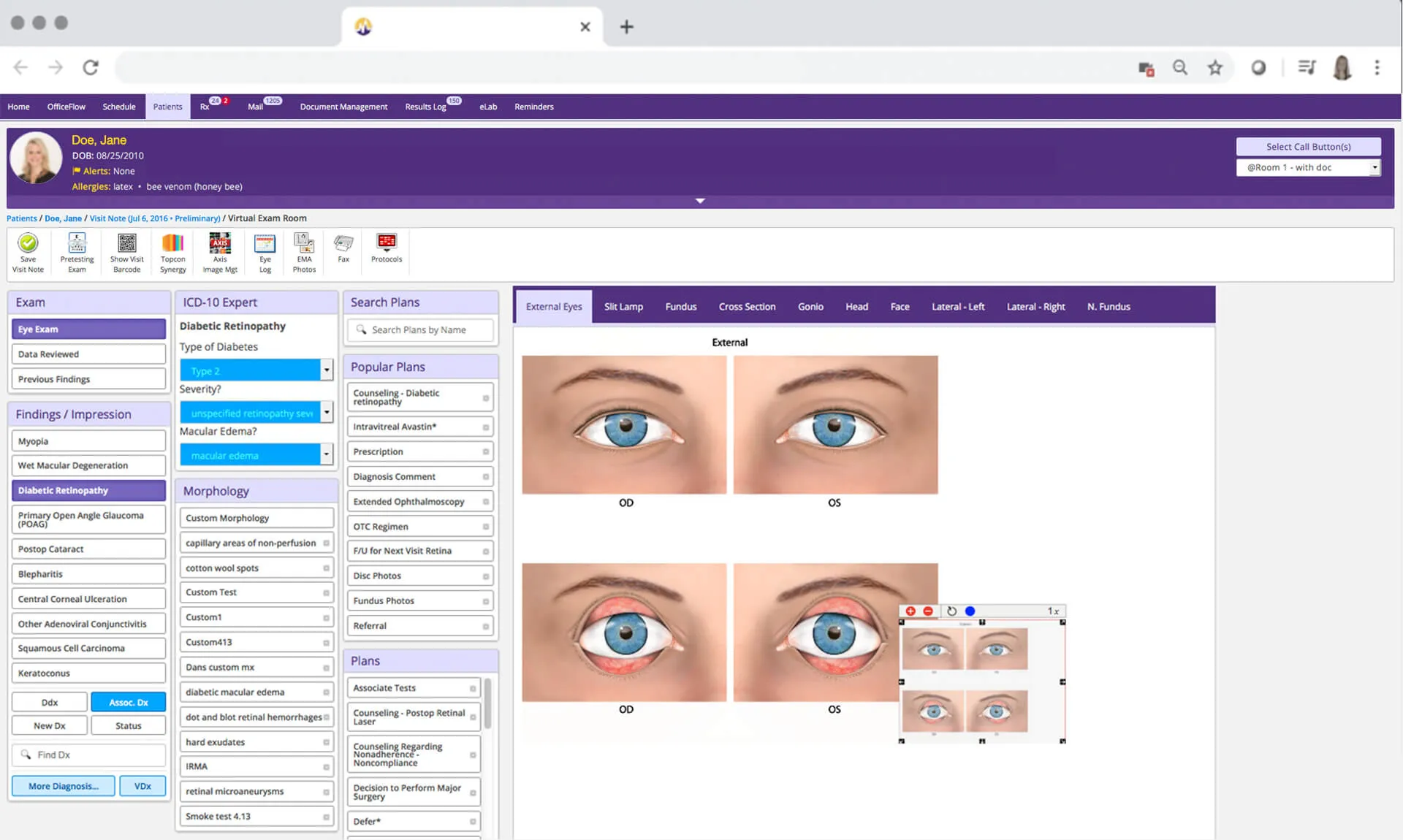 Modernizing Medicine interface
