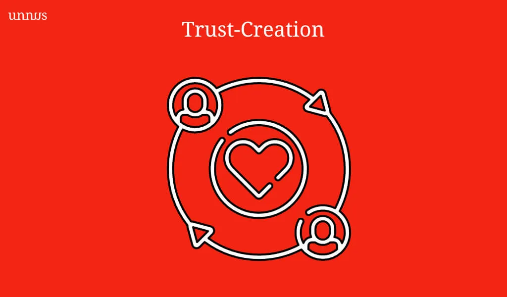 Illustration for trust creation marketing