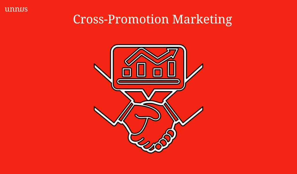Cross-promotion marketing illustration