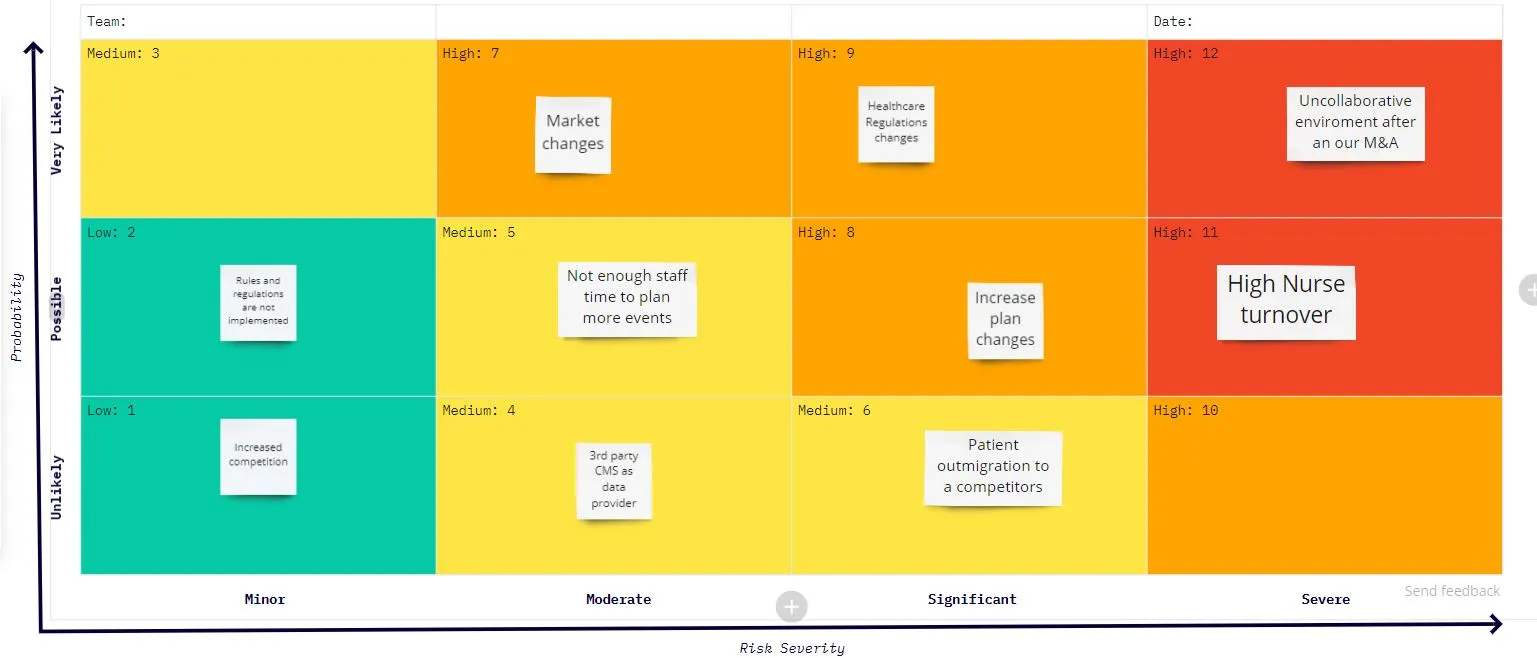 healthcare planning strategy - Risk Assessment Matrix