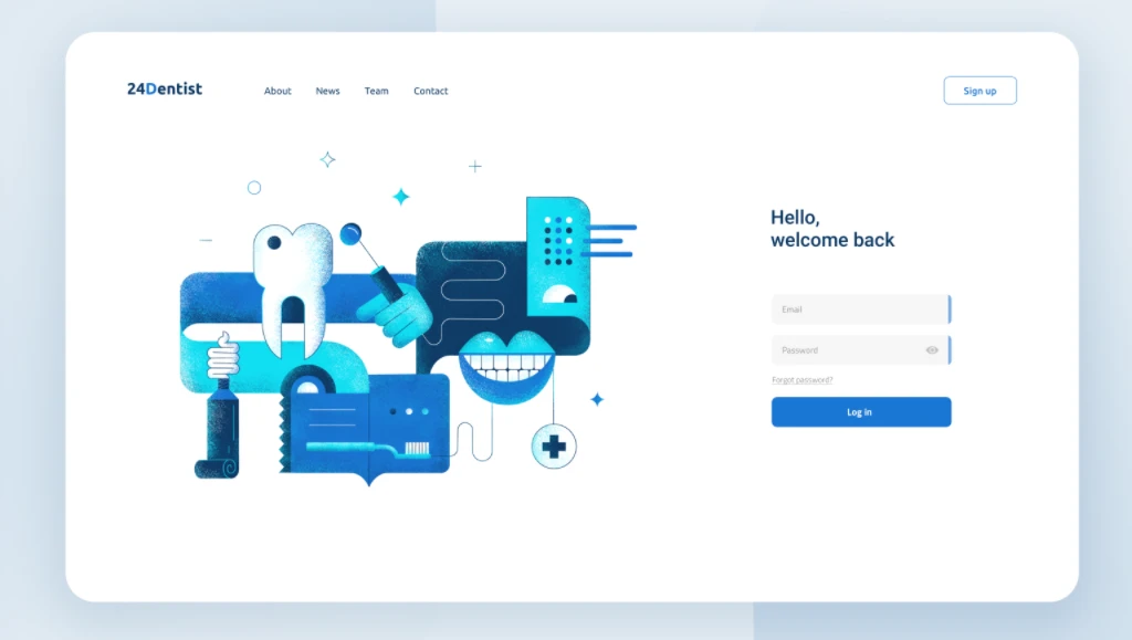 screenshot of website 24 Dentist