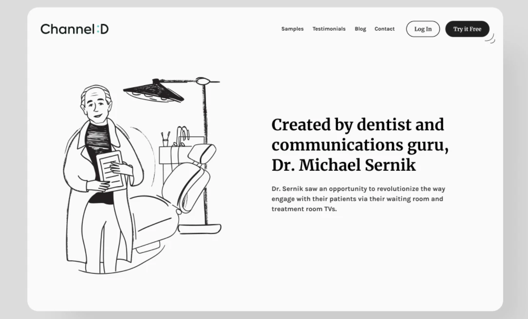 screenshot of website Channel Dental Platform