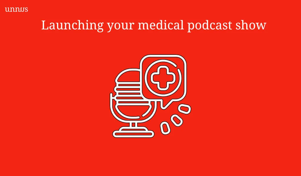 An illustrations that shows podcasting strategy for medical doctors